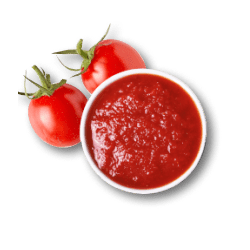 רוטבי עגבניות ועגבניות חתוכות דק