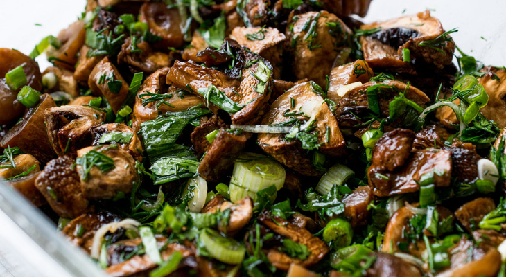 סלט פטריות מוקפצות