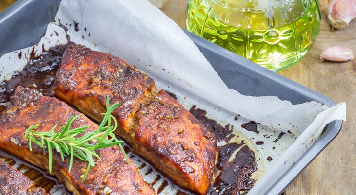 מתכון לסלמון בדבש ושום