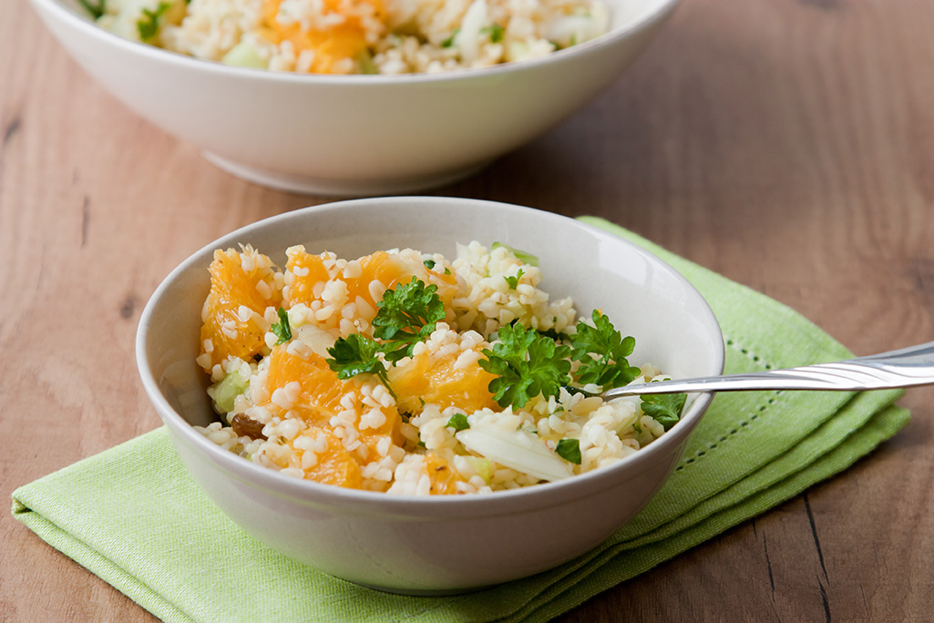 סלט בורגול ומנגו