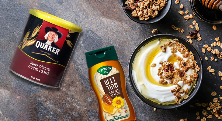 מעדן חלומי של יוגורט, דבש וקוואקר