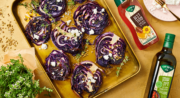 "סטייק" כרוב סגול עם פטה