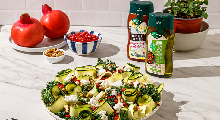 סלט לראש השנה: סלט זוקיני ורימונים