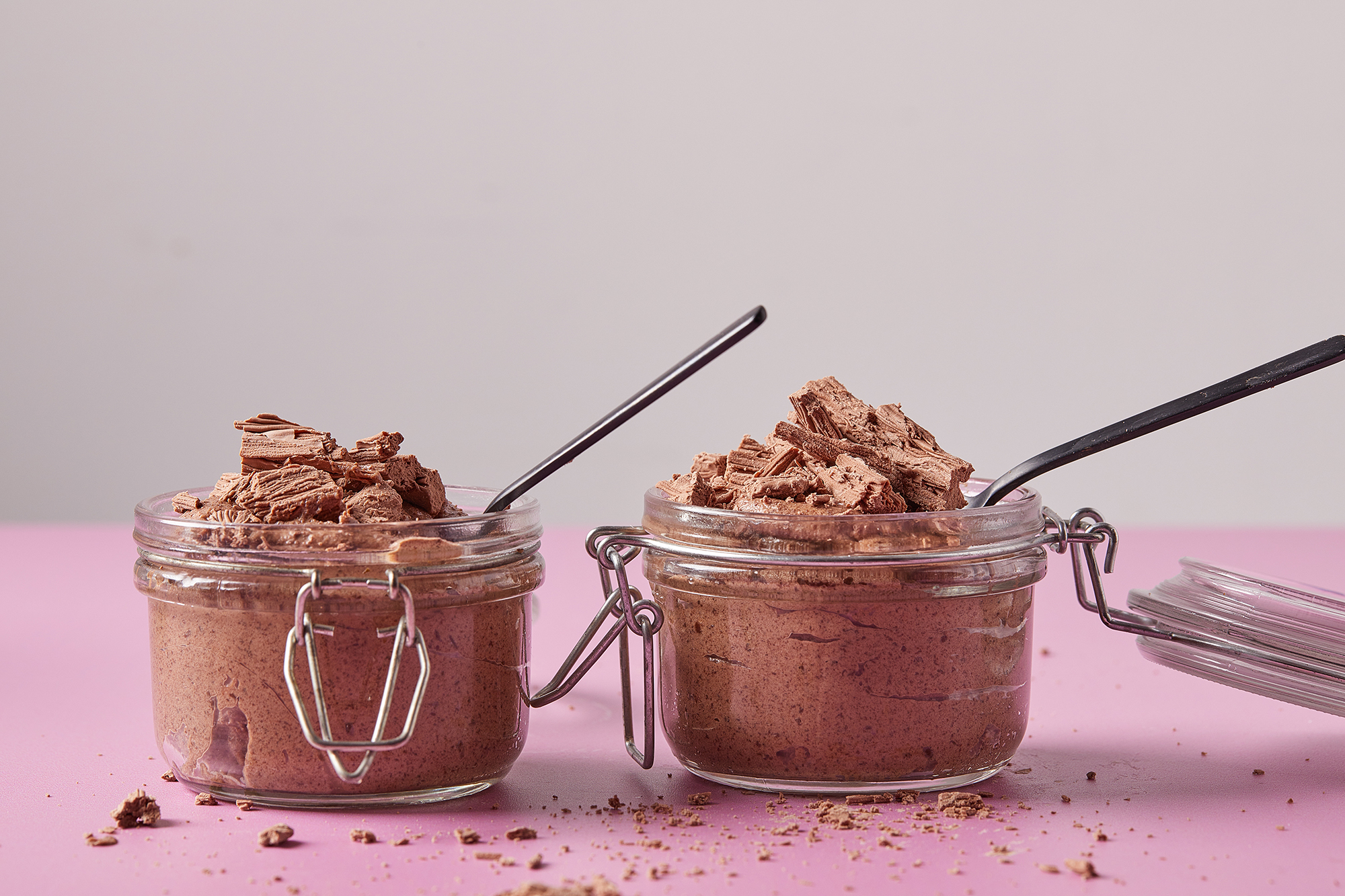 מוס שוקולד ודבש עם מקופלת